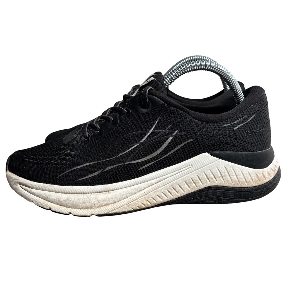Dansko Pace Womens 8.5/9 Walking Sneakers Black Mesh Lace Up Athletic Shoes